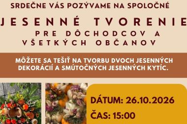 Pozvánka na jesenné tvorenie
